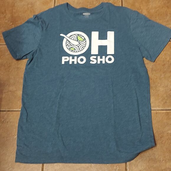Old Navy Other - Old Navy Soft Washed Pho Sho Graphic T-Shirt Crew Neck Blue Men's Size L